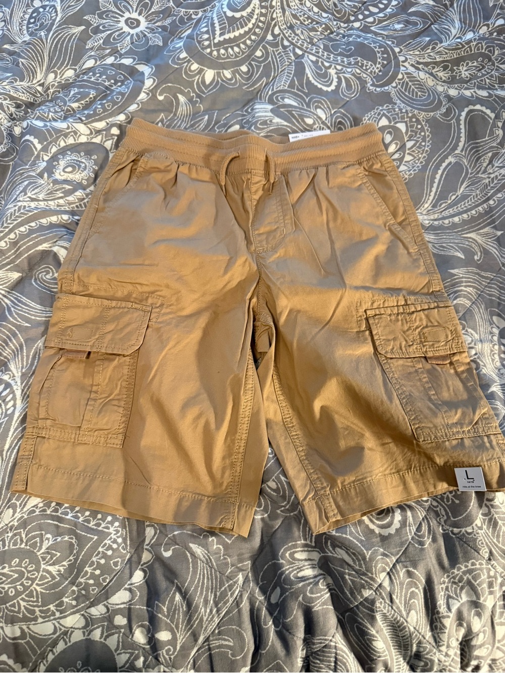 Boys’ Cargo Shorts - Tan Utility Style